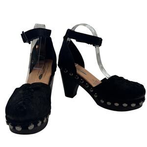 Jeffrey Campbell X Free People Daub Boho Suede Closed Toe Clogs Women's Size 9